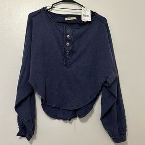 NWT navy free people top